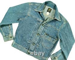 HOT VTG 90's Men LEE 0412 SANFORIZED TRUCKER 1 Pck Denim JACKET Jeans L (Fit M)