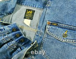 HOT VTG 90's Men LEE 0412 SANFORIZED TRUCKER 1 Pck Denim JACKET Jeans L (Fit M)