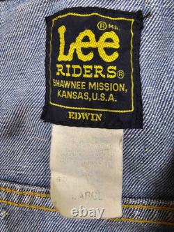 HOT VTG 90's Men LEE 0412 SANFORIZED TRUCKER 1 Pck Denim JACKET Jeans L (Fit M)