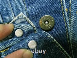 HOT VTG 90's Men LEE 0412 SANFORIZED TRUCKER 1 Pck Denim JACKET Jeans L (Fit M)