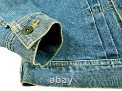 HOT VTG 90's Men LEE 0412 SANFORIZED TRUCKER 1 Pck Denim JACKET Jeans L (Fit M)