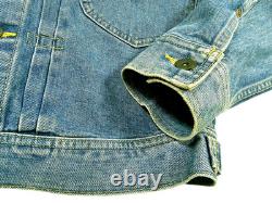 HOT VTG 90's Men LEE 0412 SANFORIZED TRUCKER 1 Pck Denim JACKET Jeans L (Fit M)