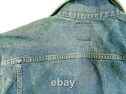 HOT VTG 90's Men LEE 0412 SANFORIZED TRUCKER 1 Pck Denim JACKET Jeans L (Fit M)