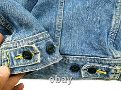 HOT VTG 90's Men LEE 0412 SANFORIZED TRUCKER 1 Pck Denim JACKET Jeans L (Fit M)