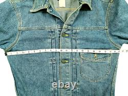 HOT VTG 90's Men LEE 0412 SANFORIZED TRUCKER 1 Pck Denim JACKET Jeans L (Fit M)