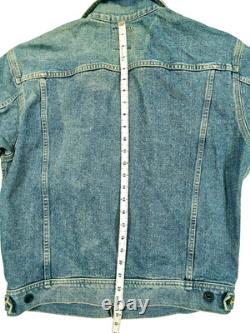 HOT VTG 90's Men LEE 0412 SANFORIZED TRUCKER 1 Pck Denim JACKET Jeans L (Fit M)