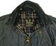 HOT VTG ENGLAND Men's BARBOUR @ BORDER PARKA LINED NAVY GRAY WAXED COAT Jacket L