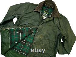 HOT VTG Men BARBOUR A400 NORTHUMBRIA PARKA WAXED WOOL LINED OLIVE Jacket C46 XL