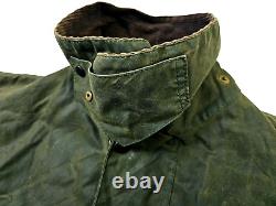 HOT VTG Men BARBOUR A400 NORTHUMBRIA PARKA WAXED WOOL LINED OLIVE Jacket C46 XL