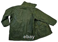 HOT VTG Men BARBOUR A400 NORTHUMBRIA PARKA WAXED WOOL LINED OLIVE Jacket C46 XL