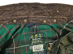 HOT VTG Men BARBOUR A400 NORTHUMBRIA PARKA WAXED WOOL LINED OLIVE Jacket C46 XL