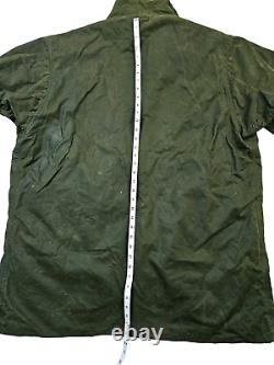 HOT VTG Men BARBOUR A400 NORTHUMBRIA PARKA WAXED WOOL LINED OLIVE Jacket C46 XL