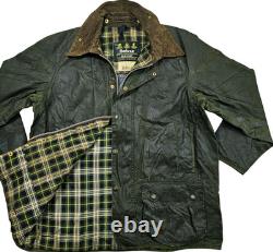 HOT VTG Men's BARBOUR A150 BEAUFORT PARKA LINED OLIVE WAXED COAT Jacket C44 L-XL HOT VTG Men's BARBOUR A150 BEAUFORT PARKA LINED OLIVE WAXED COAT Jacket C44 L-XL