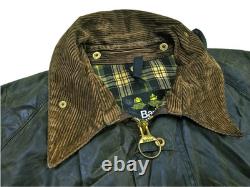 HOT VTG Men's BARBOUR A150 BEAUFORT PARKA LINED OLIVE WAXED COAT Jacket C44 L-XL