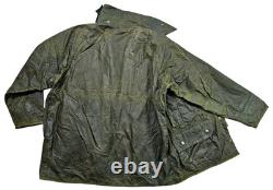 HOT VTG Men's BARBOUR A150 BEAUFORT PARKA LINED OLIVE WAXED COAT Jacket C44 L-XL
