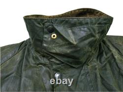 HOT VTG Men's BARBOUR A150 BEAUFORT PARKA LINED OLIVE WAXED COAT Jacket C44 L-XL