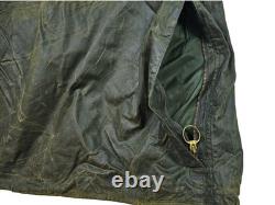 HOT VTG Men's BARBOUR A150 BEAUFORT PARKA LINED OLIVE WAXED COAT Jacket C44 L-XL
