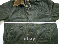 HOT VTG Men's BARBOUR A150 BEAUFORT PARKA LINED OLIVE WAXED COAT Jacket C44 L-XL