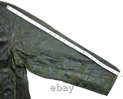 HOT VTG Men's BARBOUR A150 BEAUFORT PARKA LINED OLIVE WAXED COAT Jacket C44 L-XL