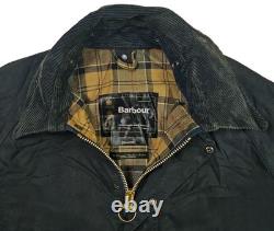HOT VTG Men's BARBOUR A196 BEAUFORT PARKA LINED GRAY WAXED COAT Jacket C42 or L