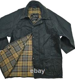 HOT VTG Men's BARBOUR A196 BEAUFORT PARKA LINED GRAY WAXED COAT Jacket C42 or L