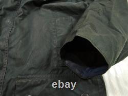 HOT VTG Men's BARBOUR A196 BEAUFORT PARKA LINED GRAY WAXED COAT Jacket C42 or L