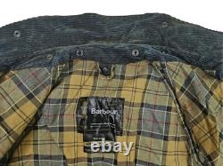 HOT VTG Men's BARBOUR A196 BEAUFORT PARKA LINED GRAY WAXED COAT Jacket C42 or L