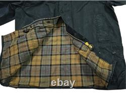 HOT VTG Men's BARBOUR A196 BEAUFORT PARKA LINED GRAY WAXED COAT Jacket C42 or L