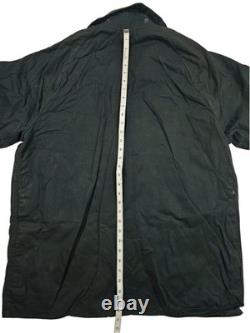 HOT VTG Men's BARBOUR A196 BEAUFORT PARKA LINED GRAY WAXED COAT Jacket C42 or L