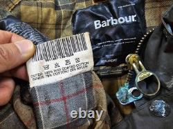 HOT VTG Men's BARBOUR A196 BEAUFORT PARKA LINED GRAY WAXED COAT Jacket C44 or L
