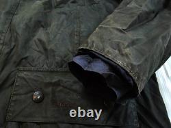 HOT VTG Men's BARBOUR A196 BEAUFORT PARKA LINED GRAY WAXED COAT Jacket C44 or L