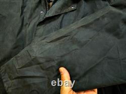 HOT VTG Men's BARBOUR A196 BEAUFORT PARKA LINED GRAY WAXED COAT Jacket C44 or L