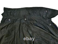 HOT VTG Men's BARBOUR A196 BEAUFORT PARKA LINED GRAY WAXED COAT Jacket C44 or L