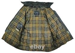 HOT VTG Men's BARBOUR A196 BEAUFORT PARKA LINED GRAY WAXED COAT Jacket C44 or L