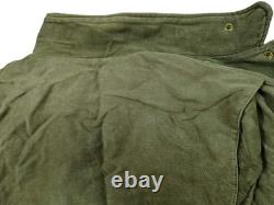 HOT VTG Men's BARBOUR @ A780 MOLESKIN SPORTS PARKA LEATHER Collar OLIVE Jacket L