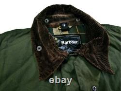 HOT VTG Men's BARBOUR @ BORDER PARKA WAXED LINED SAGE GREEN COAT Jacket C44 XL