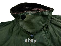 HOT VTG Men's BARBOUR @ BORDER PARKA WAXED LINED SAGE GREEN COAT Jacket C44 XL HOT VTG Men's BARBOUR @ BORDER PARKA WAXED LINED SAGE GREEN COAT Jacket C44 XL