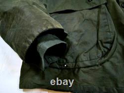 HOT VTG Men's BARBOUR @ BORDER PARKA WAXED LINED SAGE GREEN COAT Jacket C44 XL