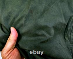 HOT VTG Men's BARBOUR @ BORDER PARKA WAXED LINED SAGE GREEN COAT Jacket C44 XL
