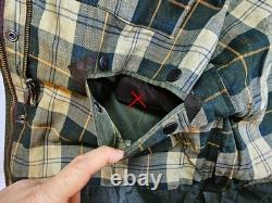 HOT VTG Men's BARBOUR @ BORDER PARKA WAXED LINED SAGE GREEN COAT Jacket C44 XL