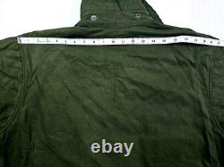 HOT VTG Men's BARBOUR @ BORDER PARKA WAXED LINED SAGE GREEN COAT Jacket C44 XL