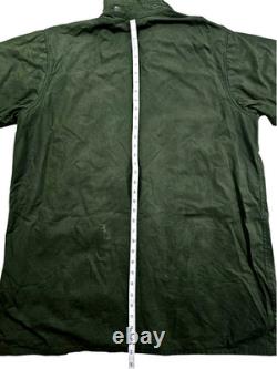 HOT VTG Men's BARBOUR @ BORDER PARKA WAXED LINED SAGE GREEN COAT Jacket C44 XL