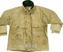 HOT VTG Men's FILSON 61N HUNTING PARKA WOOL LINING KHAKI WAXED COAT Jacket 44 L