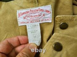HOT VTG Men's FILSON 61N HUNTING PARKA WOOL LINING KHAKI WAXED COAT Jacket 44 L