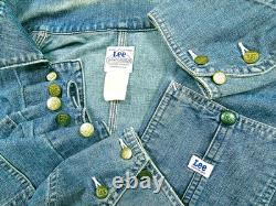 HOT VTG Men's LEE 0412 REPRO SANFORIZED CHORE WORKWEAR SCOVILL JP Denim JACKET L