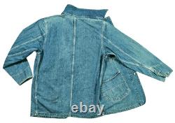 HOT VTG Men's LEE 0412 REPRO SANFORIZED CHORE WORKWEAR SCOVILL JP Denim JACKET L