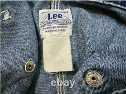 HOT VTG Men's LEE 0412 REPRO SANFORIZED CHORE WORKWEAR SCOVILL JP Denim JACKET L