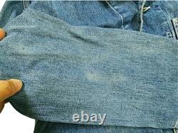 HOT VTG Men's LEE 0412 REPRO SANFORIZED CHORE WORKWEAR SCOVILL JP Denim JACKET L