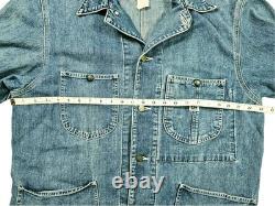 HOT VTG Men's LEE 0412 REPRO SANFORIZED CHORE WORKWEAR SCOVILL JP Denim JACKET L