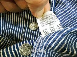 HOT VTG USA Men POINTER BRAND CHORE BARN WORKWEAR HICKORY Denim JACKET Jeans XL